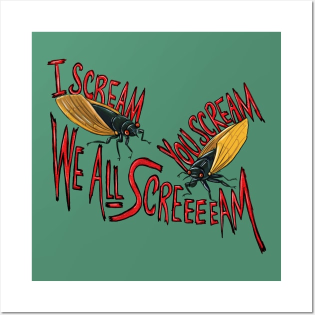 I scream, you scream...WE ALL SCREAM Wall Art by manicgremlin